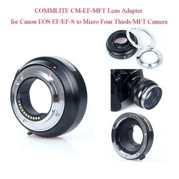 

COMMLITE CM-EF-MFT Lens Adapter for Canon EOS EF/EF-S to Micro Four Thirds/MFT Camera Supports Electronic Auto Aperture Control