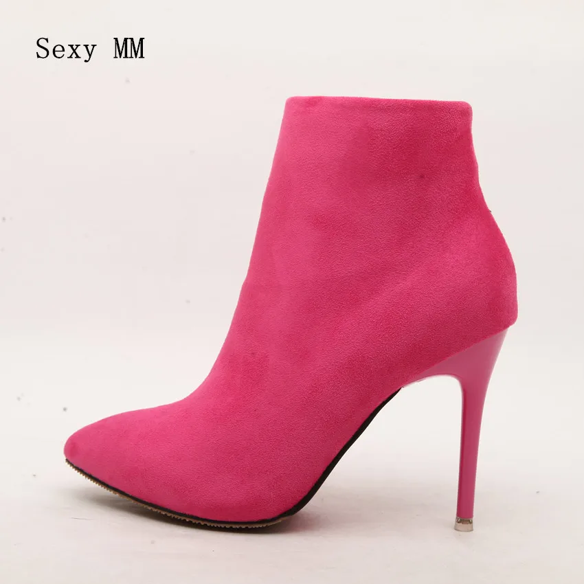 Spring Autumn Women Boots Flock Pumps 2016 New Designer High Heels 8 colors Ankle Boots 9.5 cm Women Shoes Size 34-40
Spring Autumn Women Boots Flock Pumps 2016 New Designer High Heels 8 colors Ankle Boots 9.5 cm Women Shoes Size 34-40