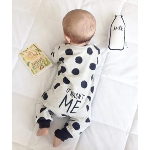 It Wasn't Me Fashion Baby Boy Girl Clothes Newborn Toddler Long-Sleeved Dot Jumpsuit Infant Clothing Set Outfits
It Wasn't Me Fashion Baby Boy Girl Clothes Newborn Toddler Long-Sleeved Dot Jumpsuit Infant Clothing Set Outfits