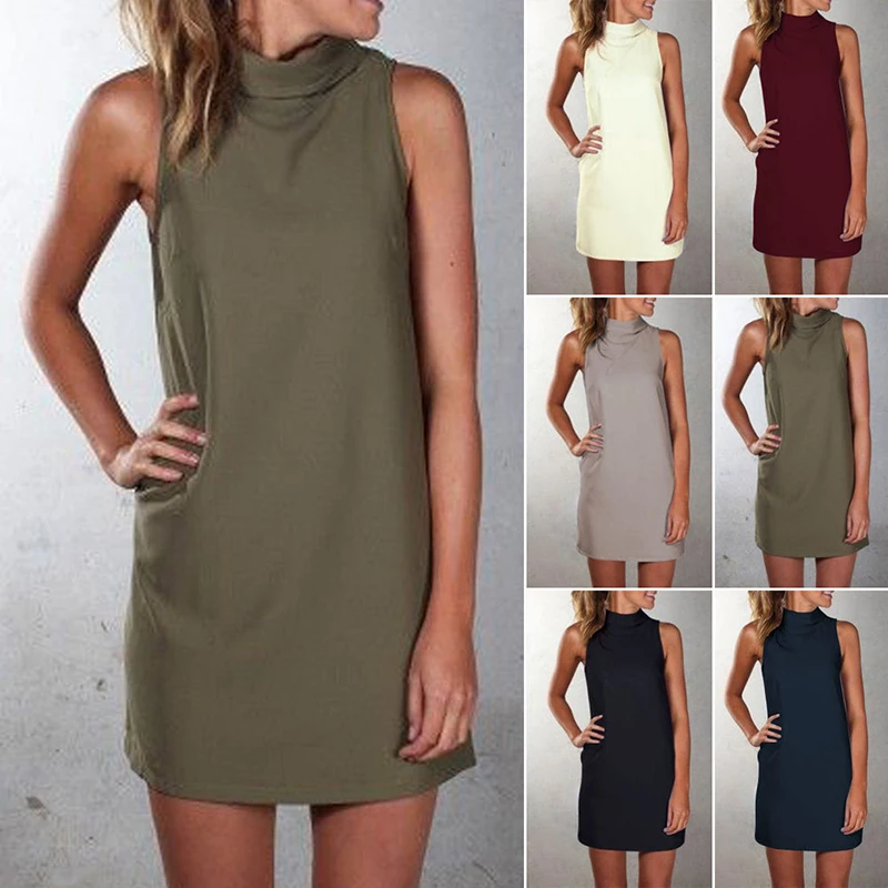 S-5XL Casual Summer Dresses Women 2019 New Sexy Turtleneck Tank Mini Short Dress Plus Size Vestidos Ladies Rose White Black Red
S-5XL Casual Summer Dresses Women 2019 New Sexy Turtleneck Tank Mini Short Dress Plus Size Vestidos Ladies Rose White Black Red