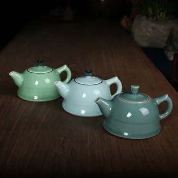 WIZAMONY New Hot Sale Longquan Celadon 180ml Zisha Ceramics Arts Flat Teapot Porcelain yixing Clay Imitated Antique Teapot
WIZAMONY New Hot Sale Longquan Celadon 180ml Zisha Ceramics Arts Flat Teapot Porcelain yixing Clay Imitated Antique Teapot