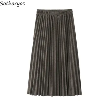 Skirts Women A-Line Solid Simple All-match Korean Style High Waist Woolen Skirt Womens Soft Trendy Moda Mujer 2020 Winter Chic
Skirts Women A-Line Solid Simple All-match Korean Style High Waist Woolen Skirt Womens Soft Trendy Moda Mujer 2020 Winter Chic