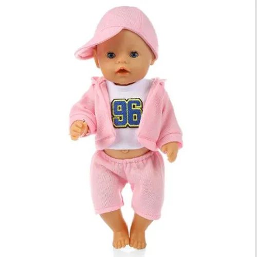 Спортивный комплект: кукольная одежда + шляпа размер 43 см детский лучший подарок