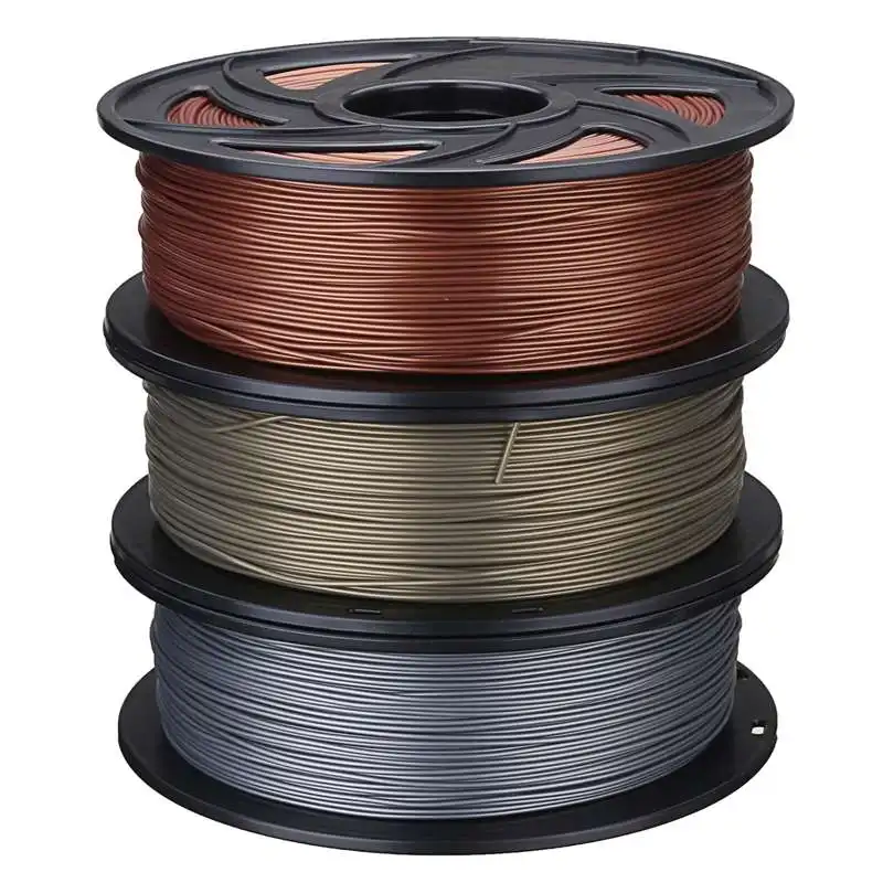 Durable 3D Printer Filament Silk Texture Feeling 1kg Silky Rich Luster 1.75 mm PLA Aluminum Bronze Copper 3d Printing Materials
Durable 3D Printer Filament Silk Texture Feeling 1kg Silky Rich Luster 1.75 mm PLA Aluminum Bronze Copper 3d Printing Materials