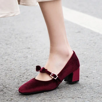 Women Pumps High Heels Shoes Woman Mary Janes Shoes Thick High Heel Pumps Autumn Fall Footwear Winered Black Pink Big Size 32-43 
Women Pumps High Heels Shoes Woman Mary Janes Shoes Thick High Heel Pumps Autumn Fall Footwear Winered Black Pink Big Size 32-43