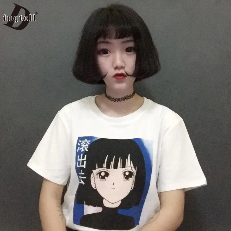 Dingtoll 2016 Japanese Style Cartoon Girl Printed T shirt Kwaii Student Short Sleeve Female Tees Tops WMT303
Dingtoll 2016 Japanese Style Cartoon Girl Printed T shirt Kwaii Student Short Sleeve Female Tees Tops WMT303