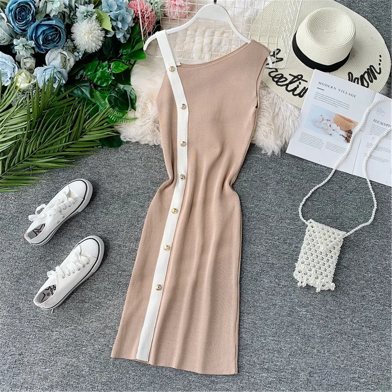 Amolapha Women Knit Buttons Dress Vestidos Female Woman Solid Knitted Slim Dresses
Amolapha Women Knit Buttons Dress Vestidos Female Woman Solid Knitted Slim Dresses