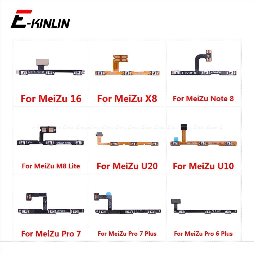 New Power On Off Button Volume Switch Key Control Flex Cable Ribbon For MeiZu 16 X8 Note 8 U20 U10 Pro 7 6 Plus Repair Part
New Power On Off Button Volume Switch Key Control Flex Cable Ribbon For MeiZu 16 X8 Note 8 U20 U10 Pro 7 6 Plus Repair Part