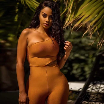 New Fashion Solid Bodycon Bandage Jumpsuits Sexy Cut Out One Shoulder Summer Club Party Jumpsuits For Women 2018 Drop Shipping
New Fashion Solid Bodycon Bandage Jumpsuits Sexy Cut Out One Shoulder Summer Club Party Jumpsuits For Women 2018 Drop Shipping