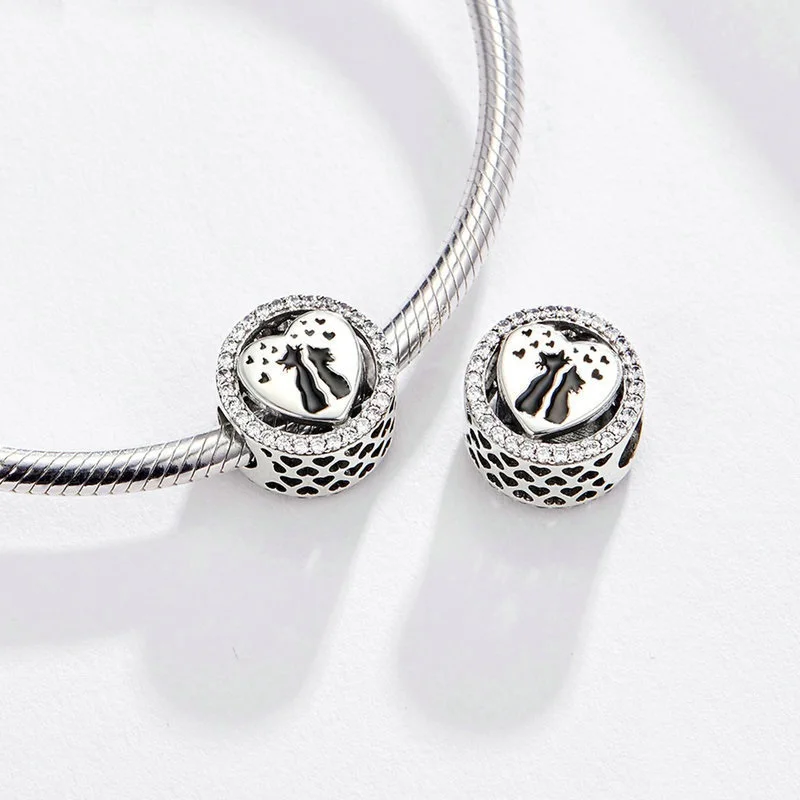Fit Original Pandora Charm Bracelet Bangle Round Heart Couple Cats Fall in Love Openwork Charm Bead Real Silver Jewelry Making
Fit Original Pandora Charm Bracelet Bangle Round Heart Couple Cats Fall in Love Openwork Charm Bead Real Silver Jewelry Making