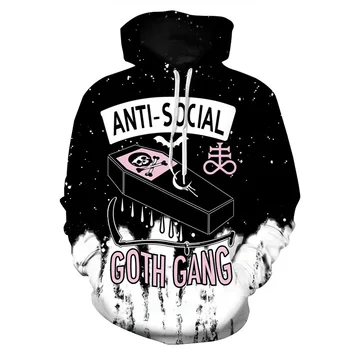 Cloudstyle 2020 3D Hoodies Men Anti Social Club 3D Skull Print Hoody Loose Pullovers Fashion Casual Tops Brand Large Streetweart
Cloudstyle 2020 3D Hoodies Men Anti Social Club 3D Skull Print Hoody Loose Pullovers Fashion Casual Tops Brand Large Streetweart