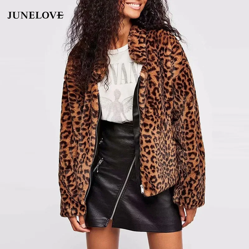 JuneLove Women Winter Vintage Thick Jackets Casual Long Sleeve Female Leopard Animal Print Warm Jacket Zipper Loose Lady Outwear
JuneLove Women Winter Vintage Thick Jackets Casual Long Sleeve Female Leopard Animal Print Warm Jacket Zipper Loose Lady Outwear
