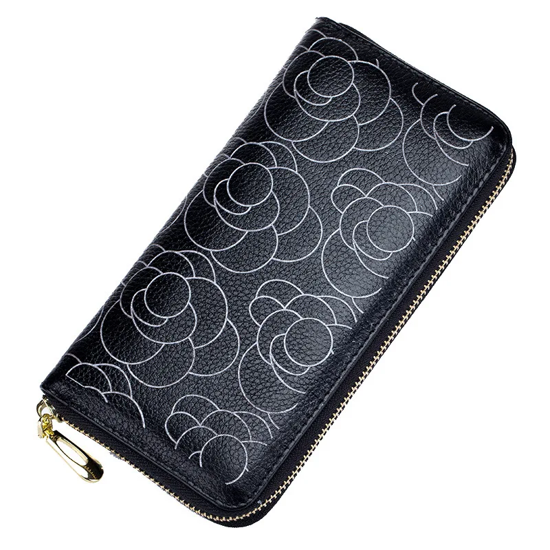 Top Quality 100% First Layer Cowhide Wallet Women Long Rose Wallet Ladies Printing Zipper Money Purse Folder Multi-card Clutch
Top Quality 100% First Layer Cowhide Wallet Women Long Rose Wallet Ladies Printing Zipper Money Purse Folder Multi-card Clutch