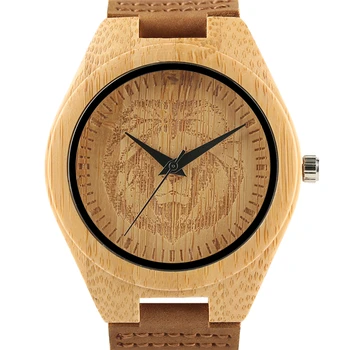 Classic Cool Lion Dial Wood Clock Quartz Mens Bamboo Wristwatch with Brown Genuine Leather Watch Strap New Arrival 2018 reloj
Classic Cool Lion Dial Wood Clock Quartz Mens Bamboo Wristwatch with Brown Genuine Leather Watch Strap New Arrival 2018 reloj