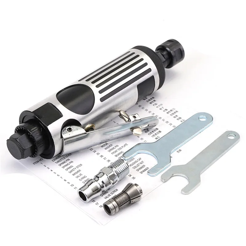 1/4" 22000RPM Air Grinder Mini Air Angle Die Grinder Kit For Polishing Pneumatic Tools Air Grinding Set Black+Silver
1/4" 22000RPM Air Grinder Mini Air Angle Die Grinder Kit For Polishing Pneumatic Tools Air Grinding Set Black+Silver