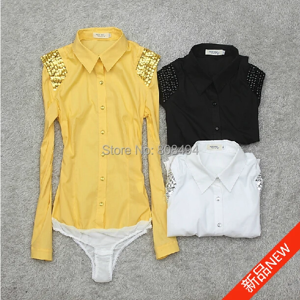 New 2017 Womens Shirts Fashion Tops Casual Long Sleeve Bodysuit White Blouse Women Formal Blouses Body Shirt 2063
New 2017 Womens Shirts Fashion Tops Casual Long Sleeve Bodysuit White Blouse Women Formal Blouses Body Shirt 2063