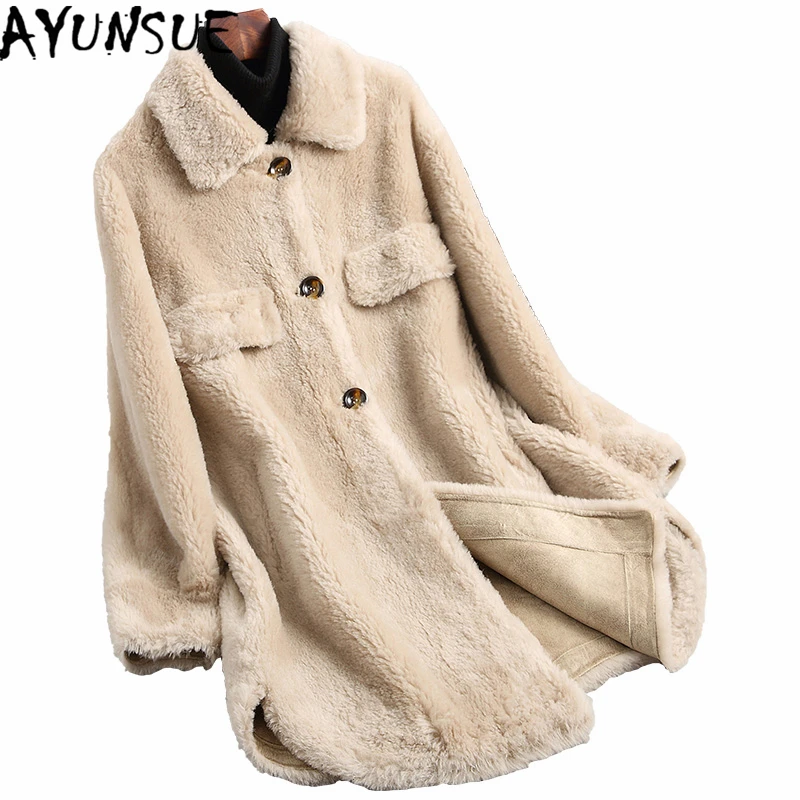 AYUNSUE Korean Real Fur Coat Winter Coat Women Clothes 2019 Elegant Women's Fur Coat Female Real Wool Jacket Outerwear 19002
AYUNSUE Korean Real Fur Coat Winter Coat Women Clothes 2019 Elegant Women's Fur Coat Female Real Wool Jacket Outerwear 19002