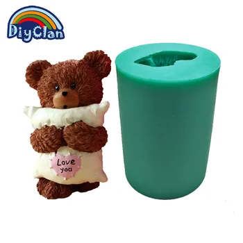 3D Big Bear Silicone Mold For Cake Decorating Bear Boy Gril Pillow Soap Candle Making Form Animal Shape Plaster Resin Mold
3D Big Bear Silicone Mold For Cake Decorating Bear Boy Gril Pillow Soap Candle Making Form Animal Shape Plaster Resin Mold