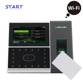 

Iface302 WiFi Biometric Face & Fingerprint Time Attendance with Build in 13.56Mhz IC Reader and Access Control System