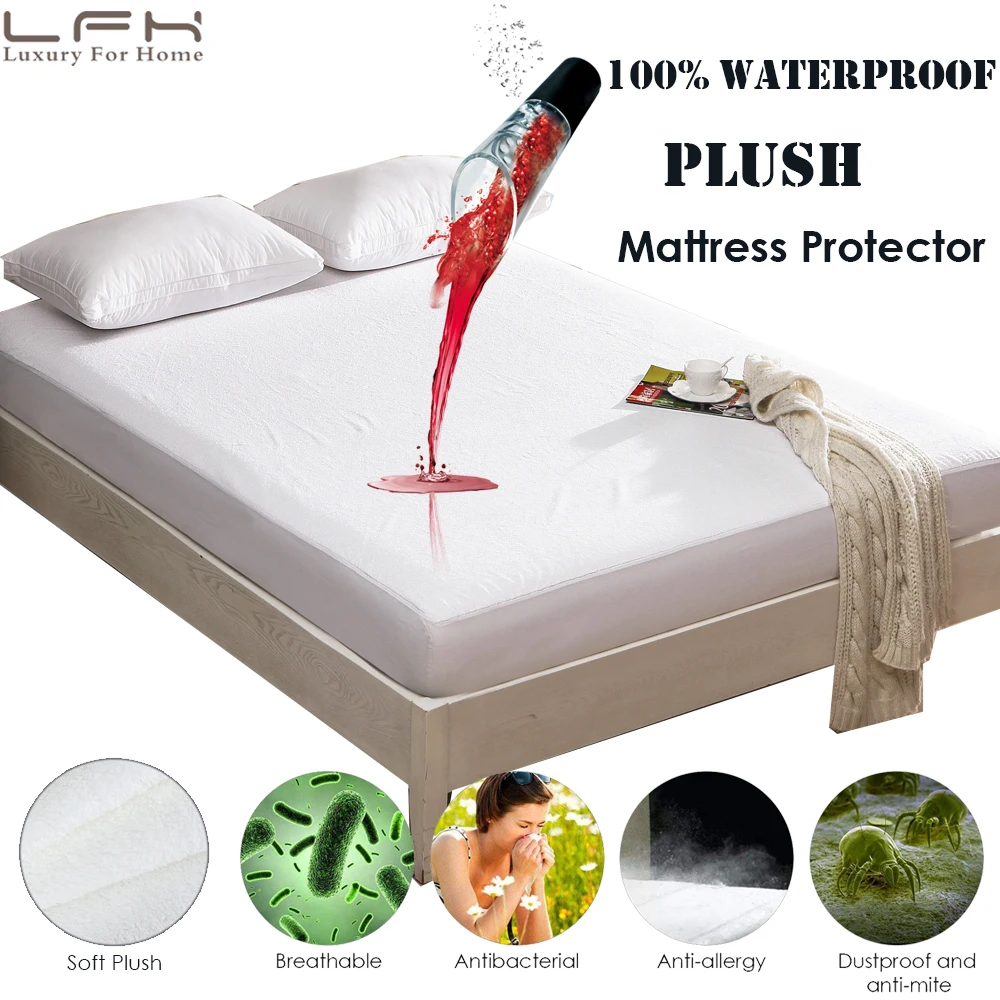 Soft Plush Waterproof Mattress Protector (3)