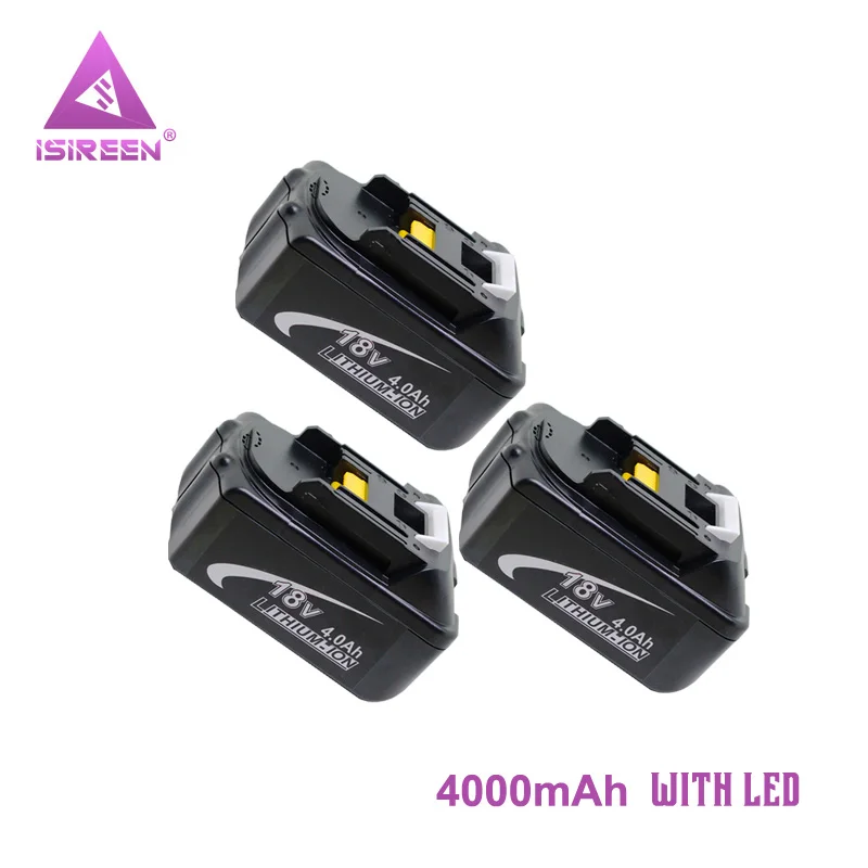 BL1840 4000mAh Li-ion Battery Packs Replacement for Makita 18V BL1830 BL1850 Power Rechargeable Battery LXT400 Electrical Tools
BL1840 4000mAh Li-ion Battery Packs Replacement for Makita 18V BL1830 BL1850 Power Rechargeable Battery LXT400 Electrical Tools