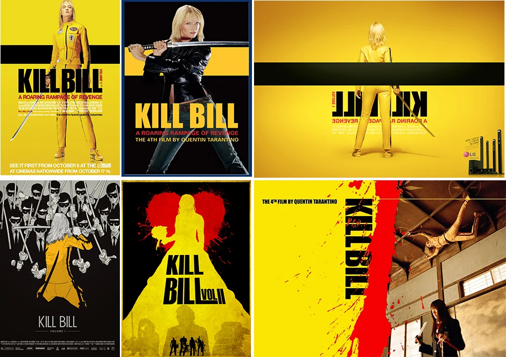 Kill bill плакат ясное изображение наклейки на стену украшение дома хорошее качество