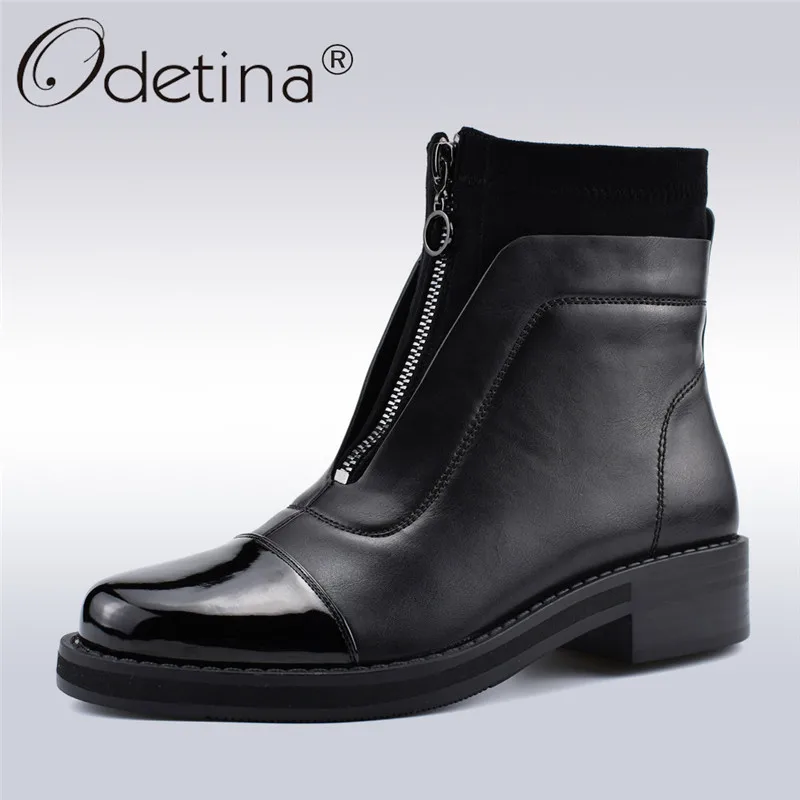 Odetina Fashion Designer Front Zip Crystal Women Boots Patchwork Lady Ankle Boots Soft Chunky Heel Slip On Shoes Autumn Winter
Odetina Fashion Designer Front Zip Crystal Women Boots Patchwork Lady Ankle Boots Soft Chunky Heel Slip On Shoes Autumn Winter