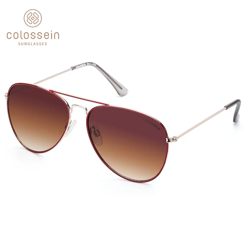 COLOSSEIN Sunglasses Women Pilot Unisex Coating UV400 Men Metal Eyewear Gradient Lens Goggles Eyewear oculos de sol feminino
COLOSSEIN Sunglasses Women Pilot Unisex Coating UV400 Men Metal Eyewear Gradient Lens Goggles Eyewear oculos de sol feminino
