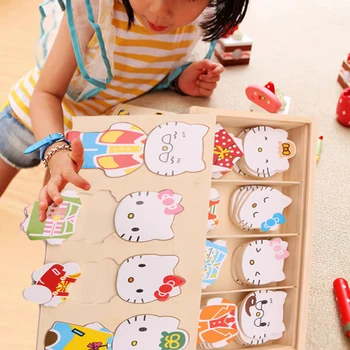 Cartoon Cute Cat Change Clothes Wooden Toys Puzzles 4 Cat Dress Changing Jigsaw Puzzle Educational Toy for Children
Cartoon Cute Cat Change Clothes Wooden Toys Puzzles 4 Cat Dress Changing Jigsaw Puzzle Educational Toy for Children