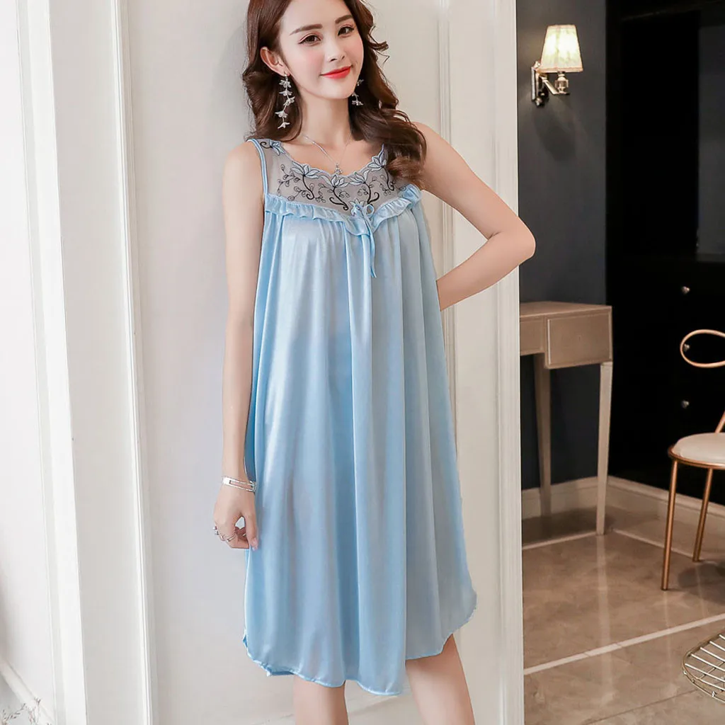 2019 Women Sexy Nightdress Summer Sleepwear Dress Spaghetti Strap Nightwear Lace Plus Size Silk Femme Home Long SleepSkirt Hot
2019 Women Sexy Nightdress Summer Sleepwear Dress Spaghetti Strap Nightwear Lace Plus Size Silk Femme Home Long SleepSkirt Hot