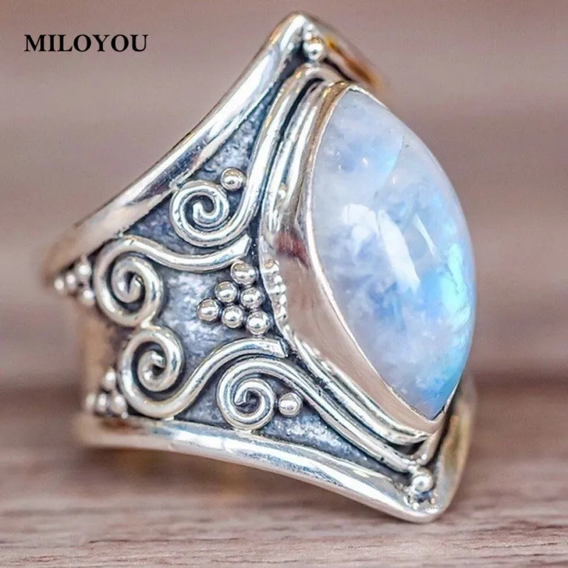 MILOYOU Vintage Rings for Women Fashion Flower Shaped Female Girls Rings Imitation Pearl Opal Rings Party Wedding Gifts ML102
MILOYOU Vintage Rings for Women Fashion Flower Shaped Female Girls Rings Imitation Pearl Opal Rings Party Wedding Gifts ML102