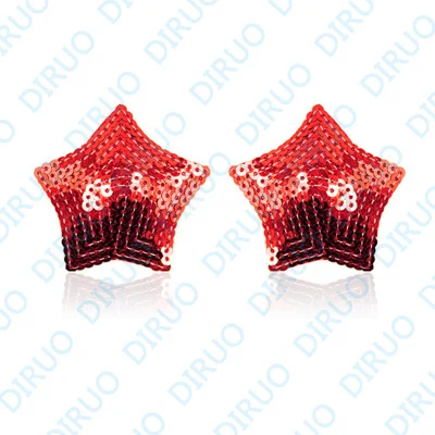 

Body jewelry nipple ring sexy chest paste drilling hot red Five-pointed star sexy nightclub nipple sticker covers dance party