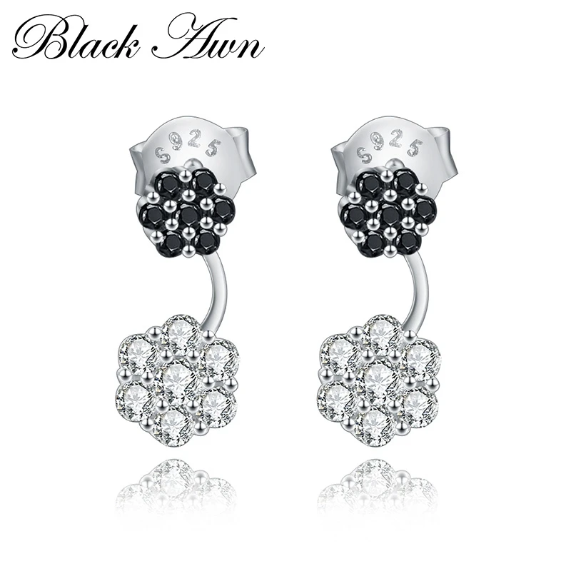 1.8g 100% 925 Sterling Silver Jewelry Flower Stud Earrings for Women Black & White Silver Eternity Stone Earring T167
1.8g 100% 925 Sterling Silver Jewelry Flower Stud Earrings for Women Black & White Silver Eternity Stone Earring T167