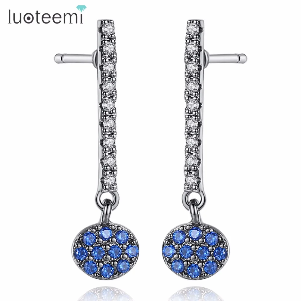 LUOTEEMI Tiny Gun-Black Color Dangle Earrings With Blue Cubic Zirconia Drop For Women Girl Wedding Brincos Jewellery Gift Bijoux
LUOTEEMI Tiny Gun-Black Color Dangle Earrings With Blue Cubic Zirconia Drop For Women Girl Wedding Brincos Jewellery Gift Bijoux