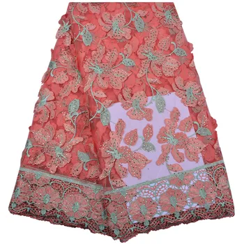 3D Applique African Lace Fabric Beautiful Embroidered Tulle Lace Fabric Handmade Stones Heavy Lace For Sewing Women Dress 1259
3D Applique African Lace Fabric Beautiful Embroidered Tulle Lace Fabric Handmade Stones Heavy Lace For Sewing Women Dress 1259
