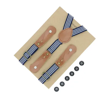 Striped Kids Real Leather Suspenders Adjustable Elastic Belt Strap 6 Button Hole Brace Fittings Ring Bear Use
Striped Kids Real Leather Suspenders Adjustable Elastic Belt Strap 6 Button Hole Brace Fittings Ring Bear Use