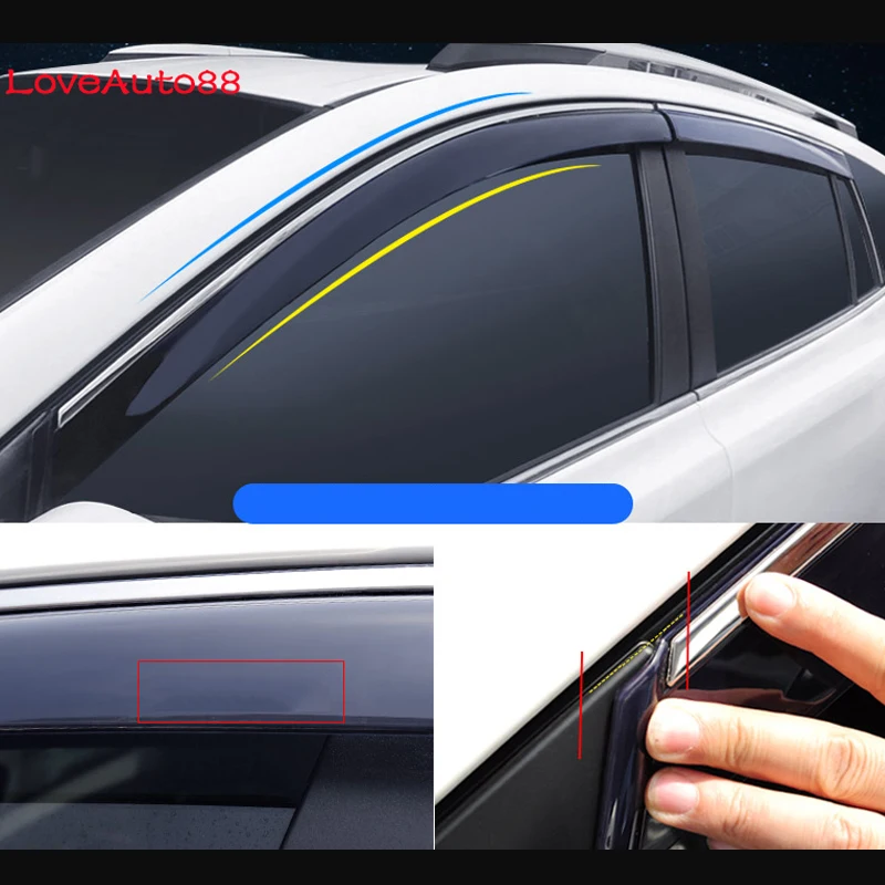 Car Window Visor Door Rain Sun Shield Side Windows Cover Trim Auto Accessories 4Pcs For Toyota RAV4 2016 2017 2018
Car Window Visor Door Rain Sun Shield Side Windows Cover Trim Auto Accessories 4Pcs For Toyota RAV4 2016 2017 2018