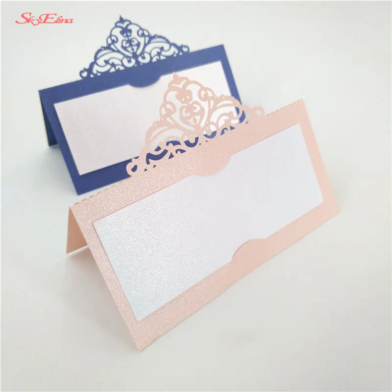 50PCSlot Laser Cut Wedding Place Name Cards Place Escort Card Seat Table Seat Decoration Guest Card 5zSH873 (96)