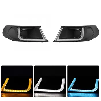 2Pcs Car Daytime Running Light Turn Signal 3-Color U-shape LED Fog Lamp for Ford Escort 2019 DC 12V
2Pcs Car Daytime Running Light Turn Signal 3-Color U-shape LED Fog Lamp for Ford Escort 2019 DC 12V