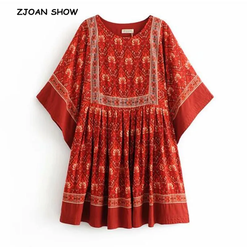 Bohemian O neck Location Geometric Floral Print Dress Red Ethnic Beach High Waist Loose Mini Short Dresses Woman Vestido
Bohemian O neck Location Geometric Floral Print Dress Red Ethnic Beach High Waist Loose Mini Short Dresses Woman Vestido