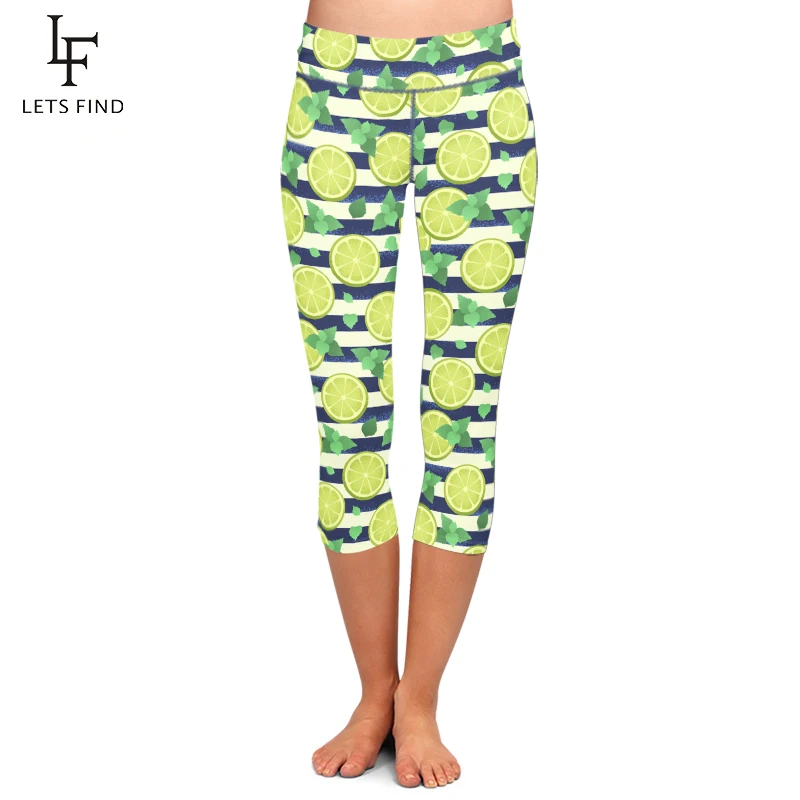 LETSFIND New Blue and White Stripes Fruit Print Lemon Capri Leggings High Waist Elastic Milk Silk Soft Comfortable Women Pants
LETSFIND New Blue and White Stripes Fruit Print Lemon Capri Leggings High Waist Elastic Milk Silk Soft Comfortable Women Pants