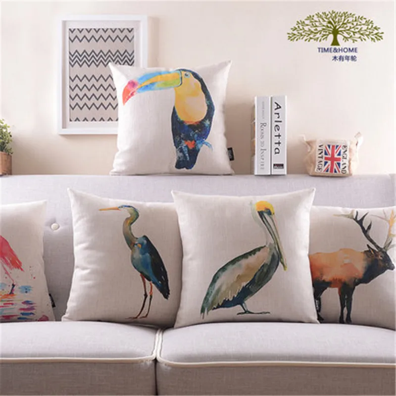 Decorative throw pillow cover case bird Flamingo parrot cotton linen cushion cover for sofa home decor capa para almofadas 45x45
Decorative throw pillow cover case bird Flamingo parrot cotton linen cushion cover for sofa home decor capa para almofadas 45x45