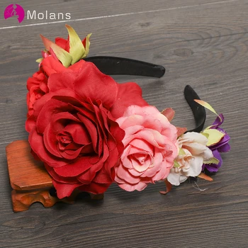 MOLANS Simulation Flower Crown Headband Headdress Bride Wedding Hair Accessories Women Hairband Floral Headbands Bridal Headwear
MOLANS Simulation Flower Crown Headband Headdress Bride Wedding Hair Accessories Women Hairband Floral Headbands Bridal Headwear