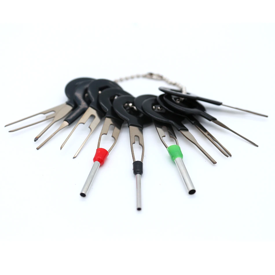High quality 11Pcs/Set Terminal Removal Tools Car Electrical Wiring Crimp Connector Pin Extractor Kit Multi-function
High quality 11Pcs/Set Terminal Removal Tools Car Electrical Wiring Crimp Connector Pin Extractor Kit Multi-function