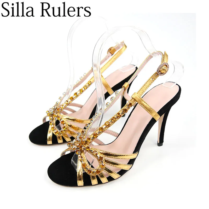 2019 Elegant Gold Crystal Back Strap Sandals Woman Thin High Heels Sandals Genuine Leather Women Party Shoes zapatos de mujer
2019 Elegant Gold Crystal Back Strap Sandals Woman Thin High Heels Sandals Genuine Leather Women Party Shoes zapatos de mujer