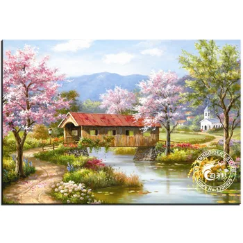 Diy Diamond Painting Embroidery Drill Rhinestones Pasted Painting Home Decoration Covered Bridge In Spring Pictures Cross Stitch
Diy Diamond Painting Embroidery Drill Rhinestones Pasted Painting Home Decoration Covered Bridge In Spring Pictures Cross Stitch