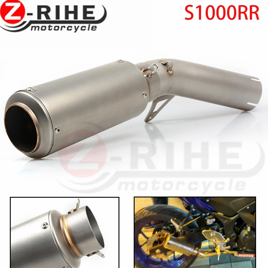 for BMW S1000RR 2014 2015 2016 14 15 16 Motorcycle Exhaust Muffler Pipe Escape Motorbike Exhaust Mid Link Pipe and End Pipe 61MM
for BMW S1000RR 2014 2015 2016 14 15 16 Motorcycle Exhaust Muffler Pipe Escape Motorbike Exhaust Mid Link Pipe and End Pipe 61MM