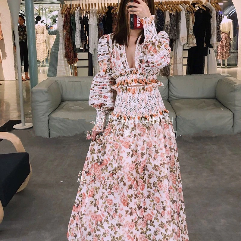 ZIM Designer Runway Women Sets Sexy Floral Print Deep V Neck Skirts Two Pieces Sets Holiday Beach Clothes Female Fashion 2019
ZIM Designer Runway Women Sets Sexy Floral Print Deep V Neck Skirts Two Pieces Sets Holiday Beach Clothes Female Fashion 2019