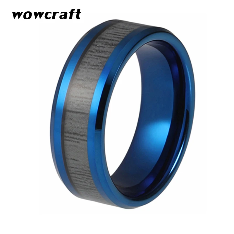 Tungsten Wedding Band Higher Blue Plated Polished Real Zebra Wood Inlay with Beveled Edges Design Vintage Tungsten Carbide Ring
Tungsten Wedding Band Higher Blue Plated Polished Real Zebra Wood Inlay with Beveled Edges Design Vintage Tungsten Carbide Ring