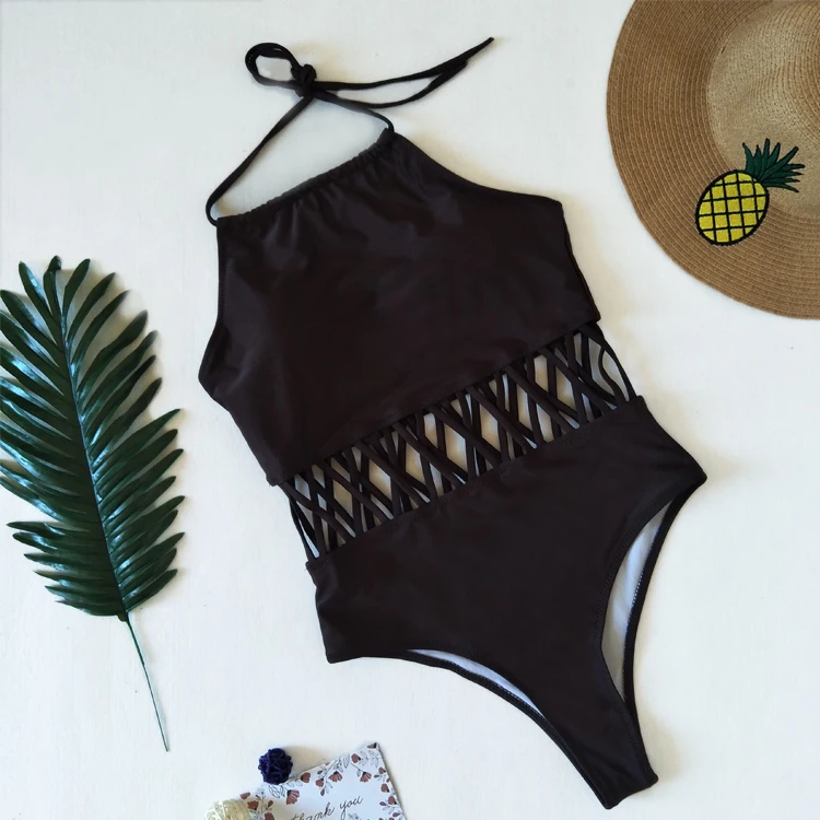 2019 Sexy High Neck Vintage Solid High Cut Out Swim Wear Bathing Suit Monokini Thong Swimwear Women One Piece Swimsuit Backless
2019 Sexy High Neck Vintage Solid High Cut Out Swim Wear Bathing Suit Monokini Thong Swimwear Women One Piece Swimsuit Backless